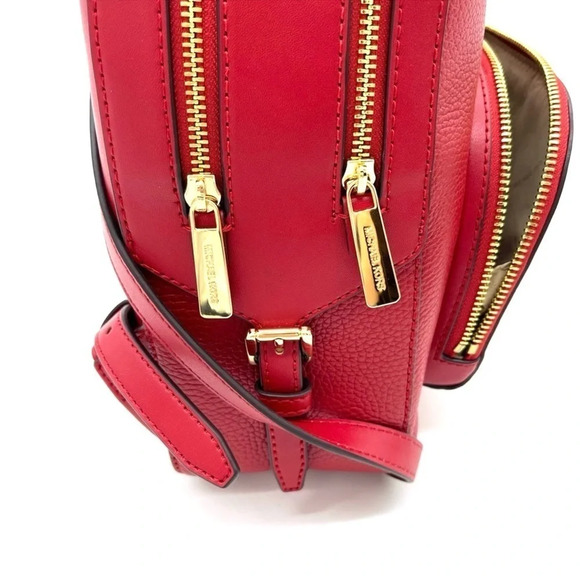Michael Kors Medium Jaycee Backpack Red/Gold (NWT) - Picture 10 of 12
